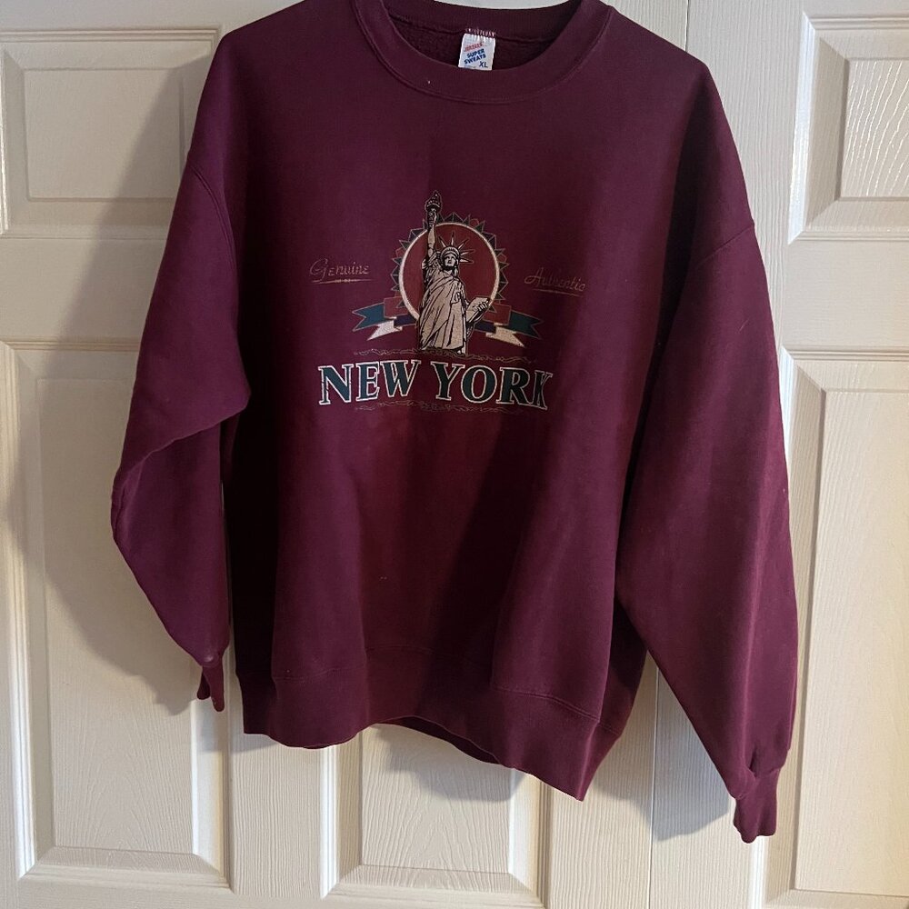 New York Burgundy sweatshirt